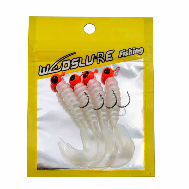 Soft Bait Bionic Fake Lead Head Hook Fishing Tackle