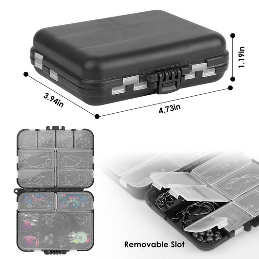 188Pcs Fishing Accessory Kit Portable Fishing Set Including Jig Hooks Sinker Weights Spoon Lure Removable Split Shot With Tackle Box