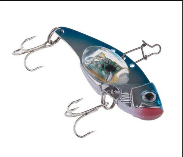 LED Fish-shaped Fish Lure Underwater Luminous Light Bait Fake Lure Metal Luminous Bait