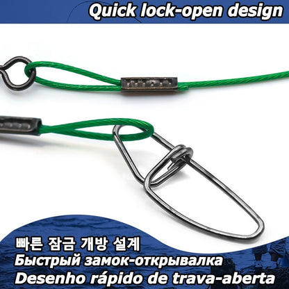Anti-bite Steel Wire Fishing Gear Accessories Steel Wire Double Buckle Pin